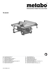 Metabo TS 254 M Instructions D'utilisation