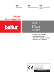 baltur BTG 28 Manuel D'instructions