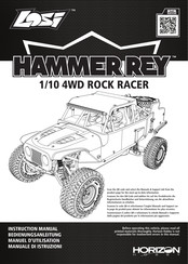 Horizon Hobby Losi HAMMER REY 1/10 4WD ROCK RACER Manuel D'utilisation