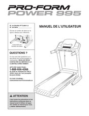 ProForm POWER 995 Manuel De L'utilisateur