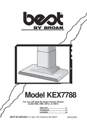 Broan Best KEX7788 Manuel D'instructions