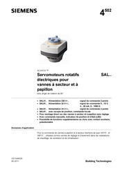 Siemens ACVATIX SAL61 Série Fiche Technique