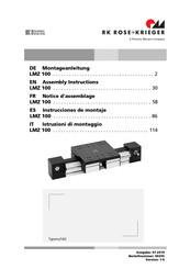 RK Rose+Krieger LMZ 100 Notice D'assemblage