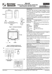 System Sensor R5A-RF Manuel D'installation Et De Maintenance