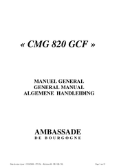 Ambassade de Bourgogne CMG 820 GCF Manuel General