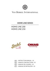 Van Berkel International HOME LINE 250 Manuel D'instructions
