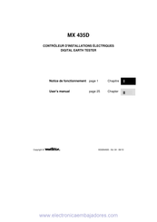 Metrix MX 435D Notice De Fonctionnement