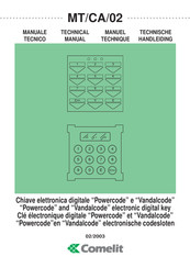 Comelit LOGICODE 3328 Manuel Technique