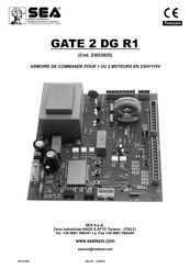 Sea GATE 2 DG R1 Mode D'emploi