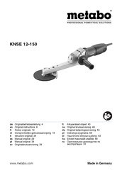 Metabo KNSE 12-150 Notice Originale