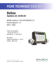 Balboa GS523DZ Fiche Technique