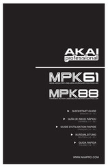 Akai Professional MPK61 Guide D'utilisation Rapide