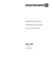 Beyerdynamic IMS 900 Notice D'utilisation