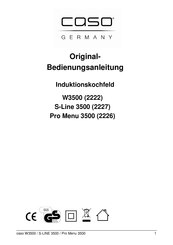 Caso Germany Pro Menu 3500 Mode D'emploi