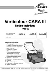 Cramer CARA 60 Notice Technique