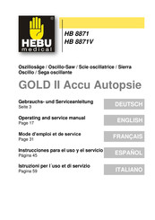 HEBU medical GOLD II Accu Autopsie Mode D'emploi Et De Service