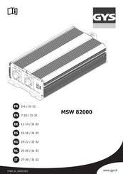 GYS MSW 82000 Manuel D'utilisation