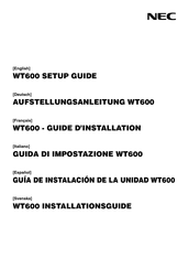 NEC WT600 Guide D'installation