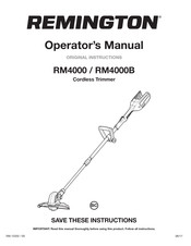 Remington RM4000 Manuel De L'opérateur