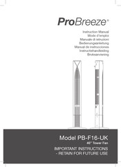 ProBreeze PB-F16-UK Mode D'emploi