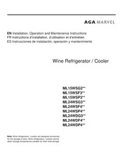 AGA marvel ML15WSP3 Serie Instructions D'installation, D'utilisation Et D'entretien