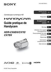Sony Handycam HDR-CX7E Guide Pratique
