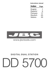 jbc DD 5700 Manuel D'instructions