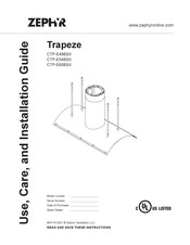 Zephyr Trapeze CTP-E54BSX Guide D'utilisation, D'entretien Et D'installation