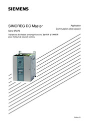 Siemens SIMOREG DC Master Manuel D'application