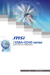 MSI X58A-GD45 Serie Mode D'emploi