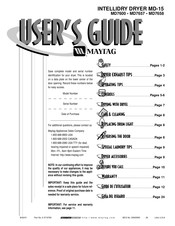 Maytag MDE8600AZW Guide De L'utilisateur