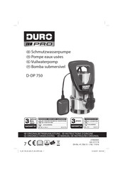 DURO PRO D-DP 750 Instructions D'origine