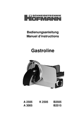 Hofmann B2515 Manuel D'instructions