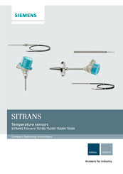 Siemens SITRANS TS200 Notice De Service