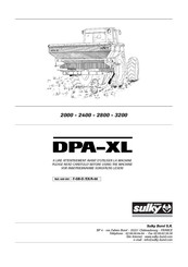 Sulky Burel DPA-XL 3200 Mode D'emploi