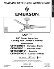 Emerson LOFT CF765BQ01 Mode D'emploi