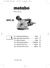 Metabo MFE 30 Manuel D'utilisation