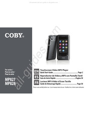 Coby MP827 Série Guide De Démarrage Rapide