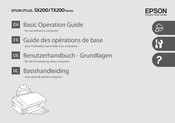 Epson STYLUS SX200 Serie Guide Des Operations De Base