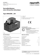 Bosch Rexroth 4WS2EM XH Serie Mode D'emploi