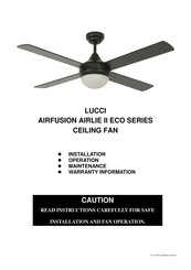 LUCCI Airfusion Airlie II Eco Serie Guide D'installation