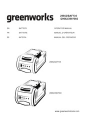 GreenWorks 29652 Manuel D'opérateur