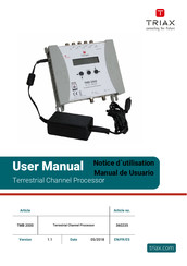 Triax TMB 2000 Notice D'utilisation