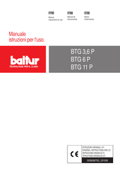 baltur BTG 3.6 P Notice D'instructions