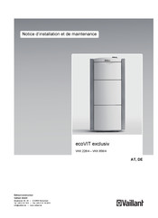 Vaillant ecoVIT exclusiv VKK 476/4-L Notice D'installation Et De Maintenance
