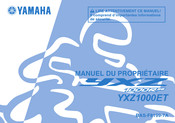 Yamaha YXZ 1000R SS Manuel Du Propriétaire