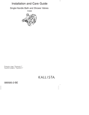 Kallista P19300 Guide D'installation Et D'entretien