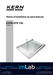 KERN KFD V40 Notice D'installation