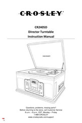 Crosley Director CR2405D Manuel D'utilisation