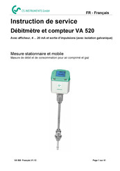 CS Instruments VA 520 Instructions De Service